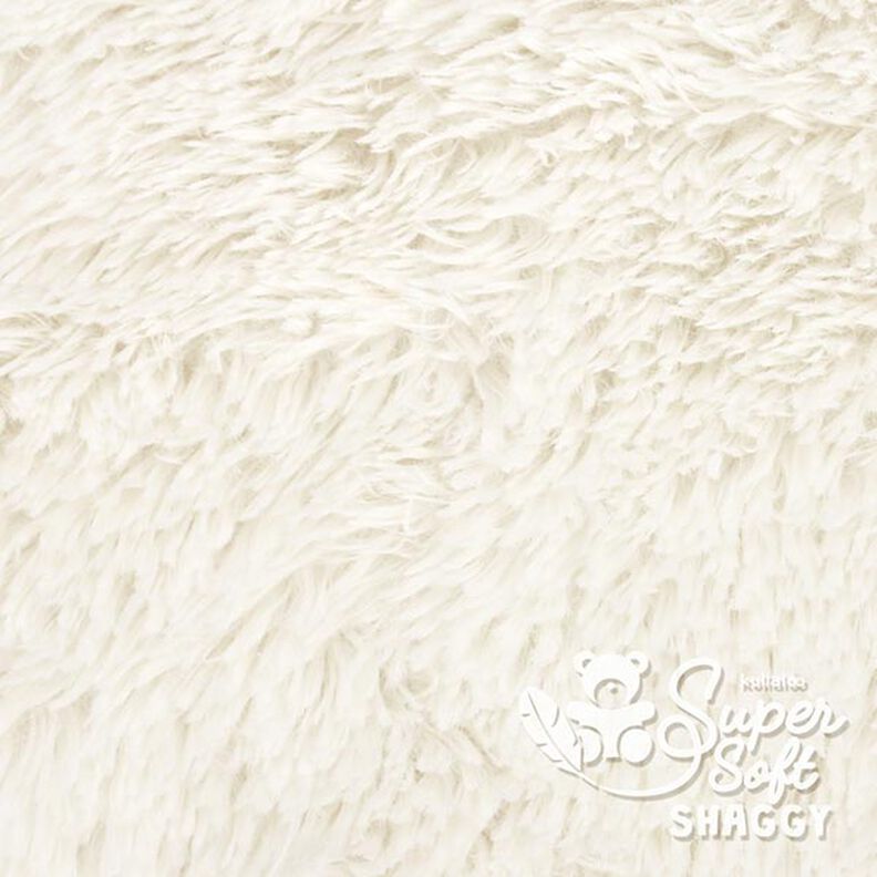 Peluche à poils longs SHAGGY [1 M X 0,75 M | Flor: 20 MM] - blanc cassé  | Kullaloo,  image number 2