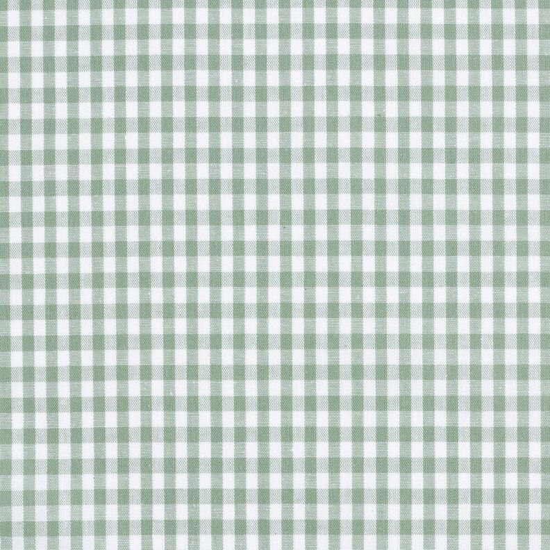 Tissu en coton Vichy à carreaux 0,5 cm – sauge/blanc,  image number 1