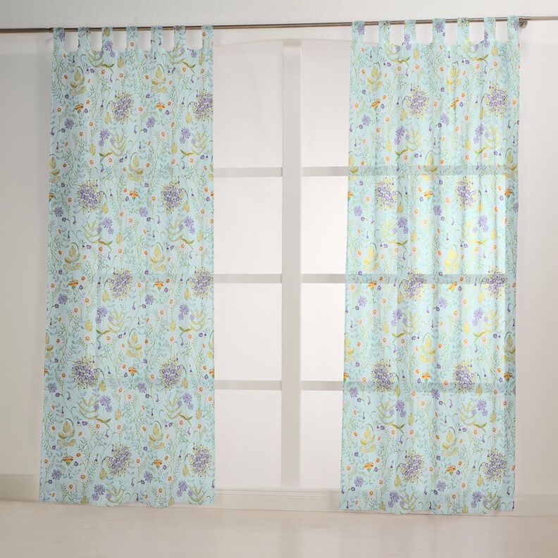 Tissu en coton Popeline Fleurs sauvages – menthe clair/lavande, image number 8