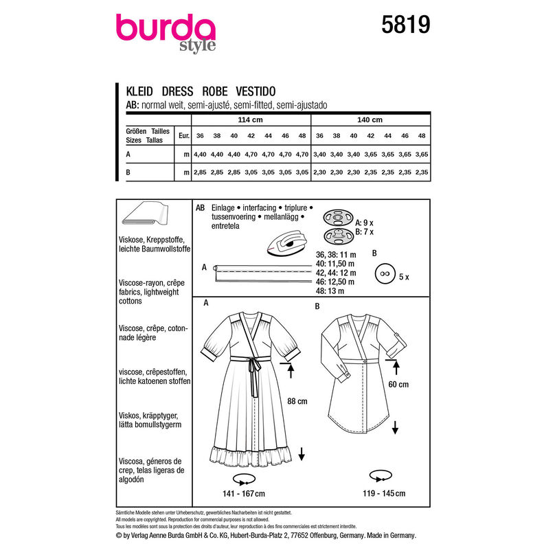 Robe | Burda 5819| 36-48,  image number 9