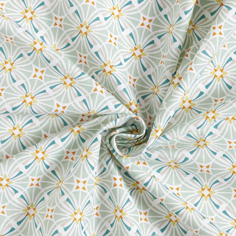 Tissu en coton Cretonne Carreaux arrondis – menthe clair,  image number 3