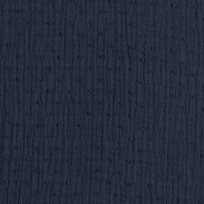Tissu double gaze de coton dobby – bleu marine, 