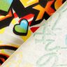 Tissu de décoration Semi-panama Graffiti – argent,  thumbnail number 3