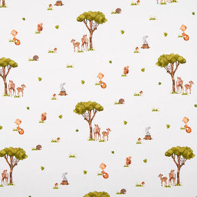 Jersey coton Animaux de la forêt Impression numérique – écru, 