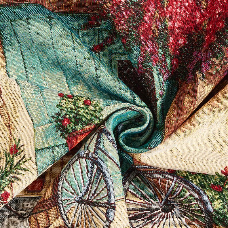panneau décoratif Gobelin Vélo – beige clair/carmin, image number 3