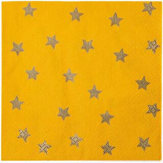 Serviettes Étoiles | Rico Design – moutarde, 