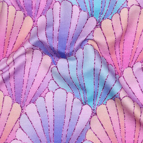 French Terry Sweat d’été Coquillages Impression numérique | by Poppy – lavande/lilas bleu, 
