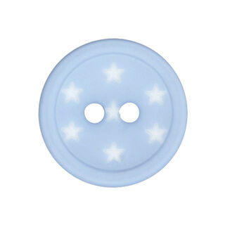 Bouton plastique Étoiles – bleu clair, 