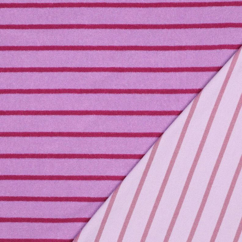 Jersey éponge Rayures | Poppy Fabrics – violet pastel/pourpre,  image number 4