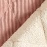 Tissu matelassé Velours côtelé à losanges avec envers fourrure – vieux rose,  thumbnail number 5