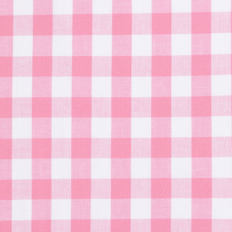 Tissu en coton Vichy à carreaux 1,7 cm – rose/blanc,  image number 1