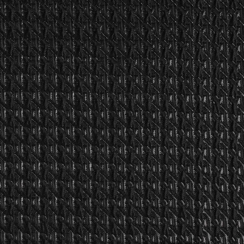 Cloqué Motif pied-de-poule pailleté – noir, image number 1