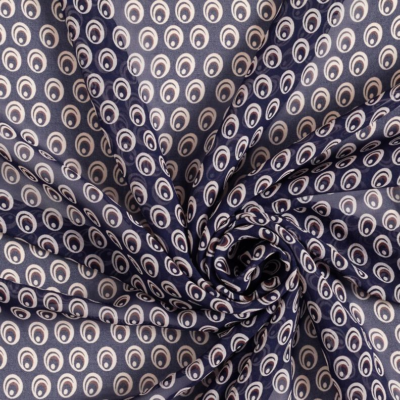 Chiffon œil de paon – bleu marine/bleu marine, image number 3