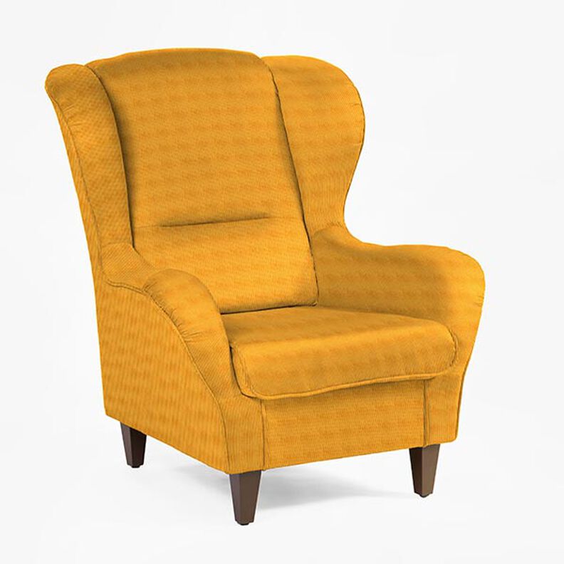 Tissu de revêtement aspect côtelé Fjord – jaune curry,  image number 5