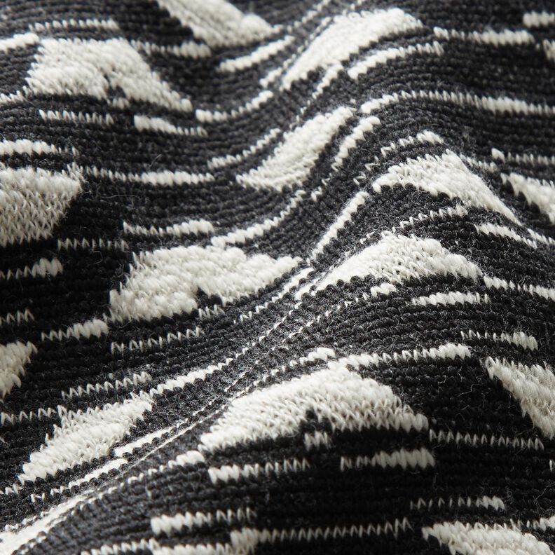 Maille jacquard à motif géométrique – noir/blanc, image number 3