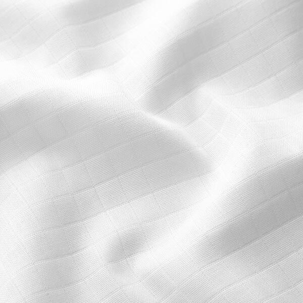 Tissu double gaze de coton Carreaux Double face – blanc,  image number 2