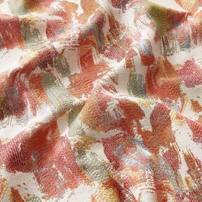 Tissu de décoration Gobelin art abstrait – beige clair/myrtille, 