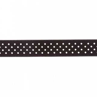 Bande de satin Points - noir / blanc, 
