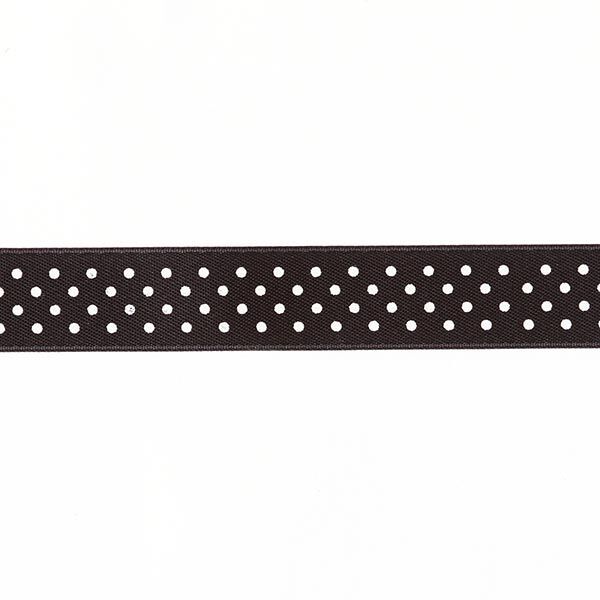 Bande de satin Points - noir / blanc, image number 1