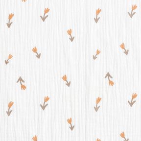 Tissu double gaze de coton Petite fleur – ivoire, 