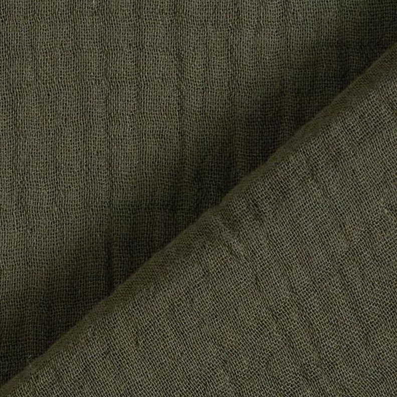 GOTS Tissu triple gaze de coton – olive,  image number 5
