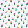 Jersey coton Tulipes stylisées – blanc/lilas rouge,  thumbnail number 1