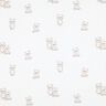 GOTS Tissu double gaze de coton ours amicaux Impression numérique | Poppy Fabrics – ivoire/taupe,  thumbnail number 1
