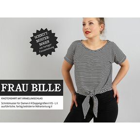 FRAU BILLE - Chemise à nœud décontractée avec manches retroussées, Studio Schnittreif | XS - L, 