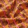 Tissu en coton Cretonne Fleurs sur rayures – jaune curry/pourpre,  thumbnail number 2