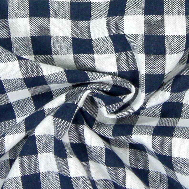 Tissu en coton Vichy - 1 cm – navy,  image number 2
