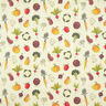 Tissu de décoration Semi-panama Types de légumes – beige clair/bordeaux,  thumbnail number 1