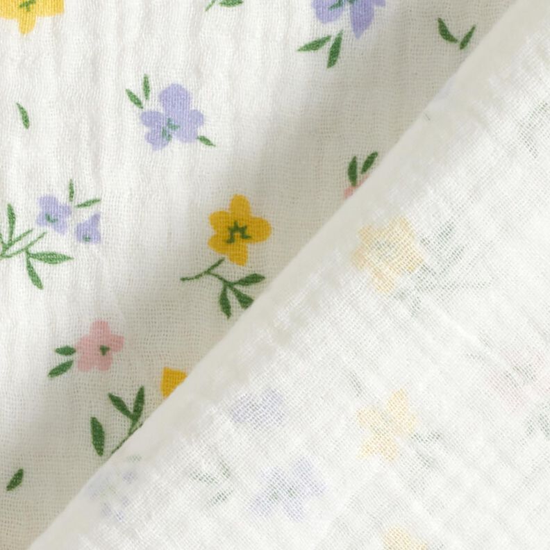 Tissu double gaze de coton Petites fleurs | Poppy Fabrics – ivoire,  image number 4