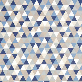 Tissu de décoration Semi-panama Triangles – bleu, 