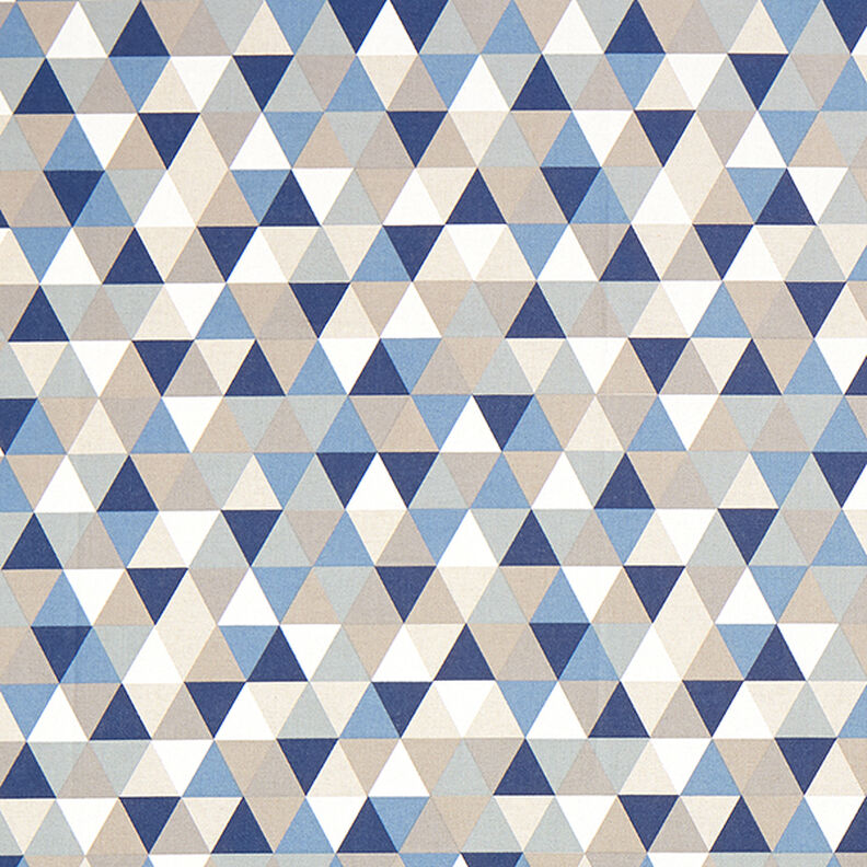 Tissu de décoration Semi-panama Triangles – bleu,  image number 1