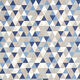 Tissu de décoration Semi-panama Triangles – bleu,  thumbnail number 1