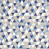 Tissu de décoration Semi-panama Triangles – bleu,  thumbnail number 1