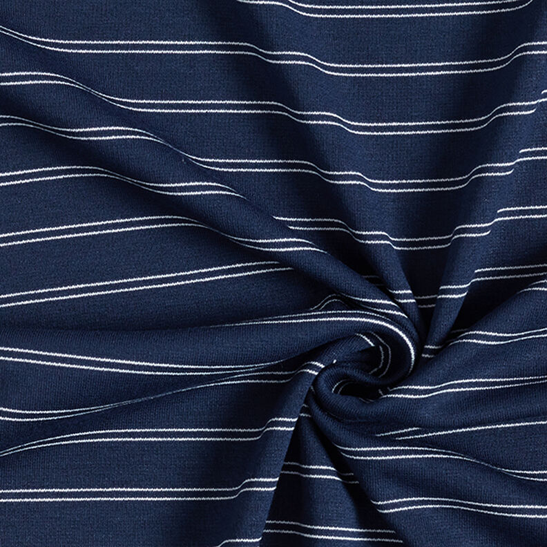 Jersey polyester Rayures – bleu nuit,  image number 3
