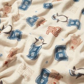 Polaire douillet Veste style collage – beige clair/bleu, 