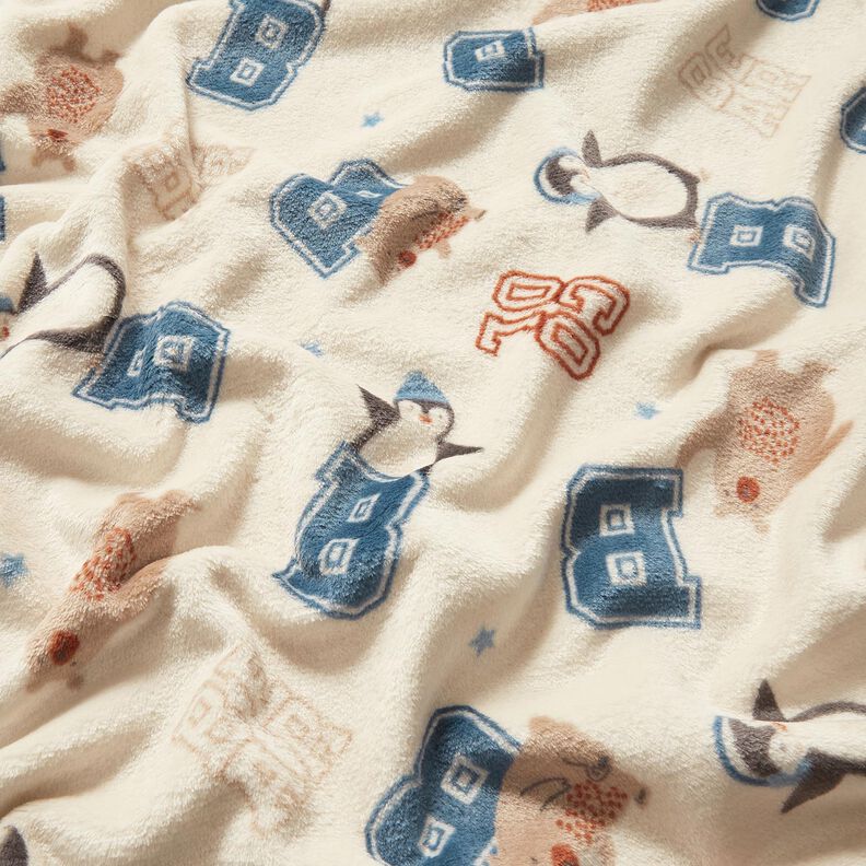 Polaire douillet Veste style collage – beige clair/bleu, image number 2