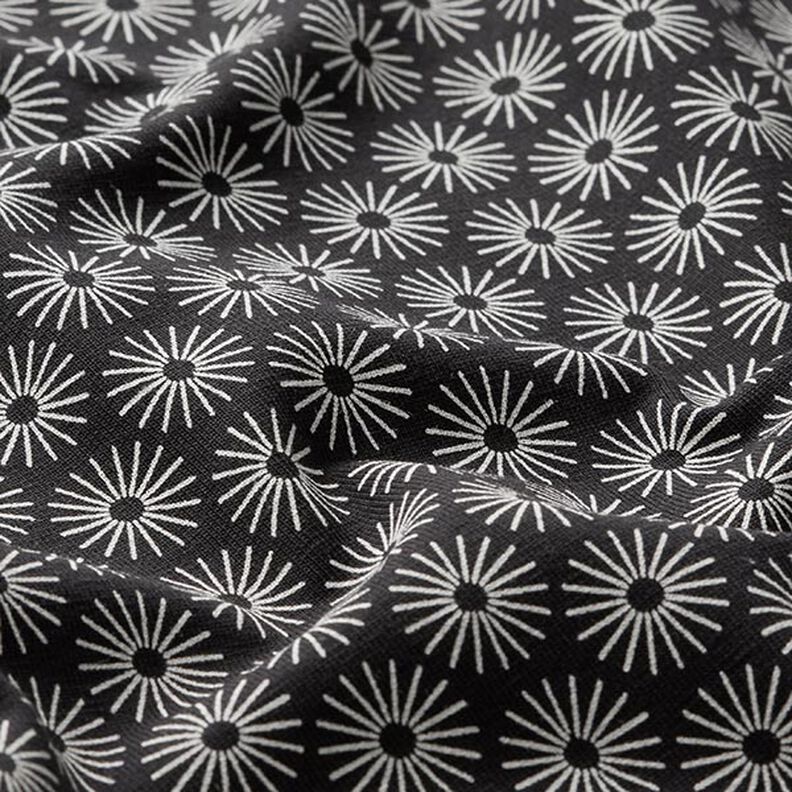 Jersey de coton faire briller les fleurs – noir,  image number 2