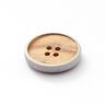 Bouton en bois 4 trous – beige/gris,  thumbnail number 2