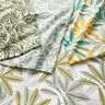 Tissu de décoration Semi-panama Feuilles colorées – blanc/vert émeraude,  thumbnail number 5