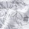 Tissu double gaze de coton Prairie fleurie peinte – blanc/noir,  thumbnail number 2