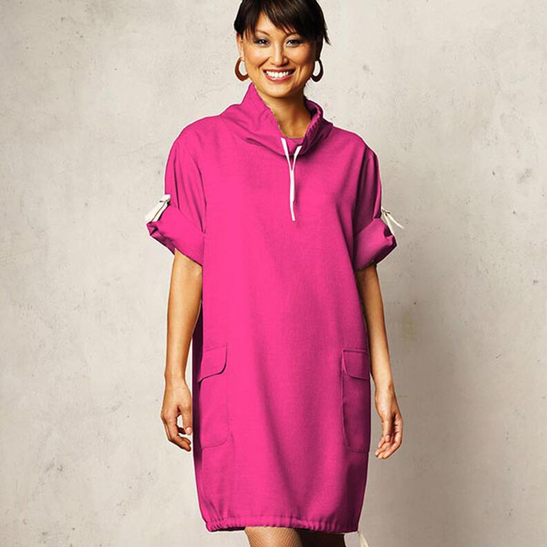 French Terry l&eacute;ger uni &ndash; rose vif,  image number 9