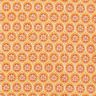 Cretonne de coton ornements de carreaux – orange,  thumbnail number 1