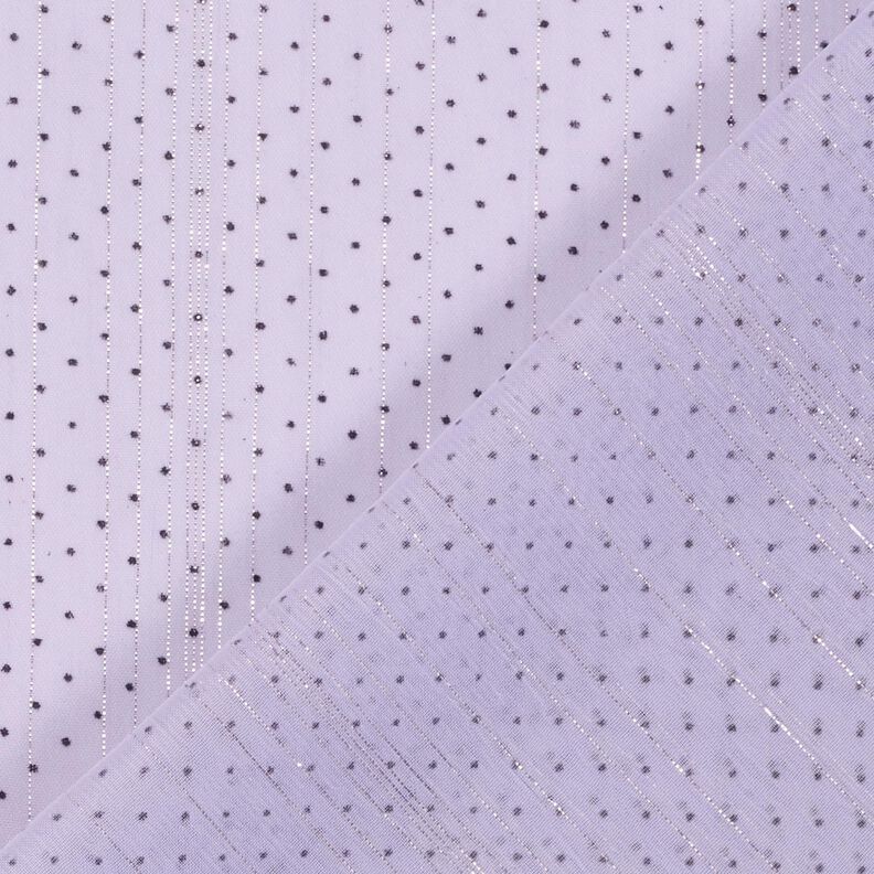 Mousseline Rayures et pois pailletés – mauve, image number 4