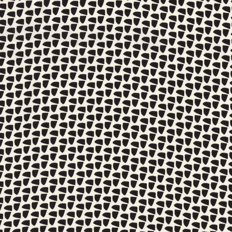 Tissu pour chemisier Graphique abstrait – crème/noir, image number 1