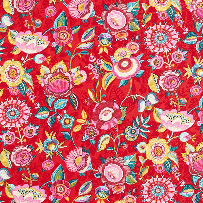 Tissu en coton Cretonne Fleurs tachetées – chili,  image number 1