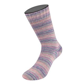 LANDLUST Sockenwolle „Bunte Ringel“, 100g | Lana Grossa – rose/lilas, 