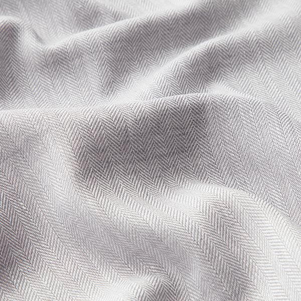 Mélange lin-coton chevron – gris clair,  image number 2